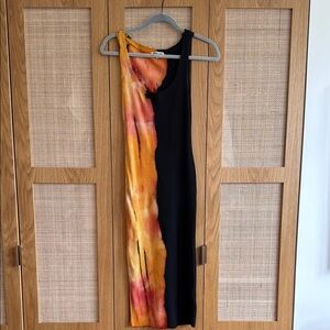 Cotton Citizen Ibiza Midi Tank Dress in Orange Fade